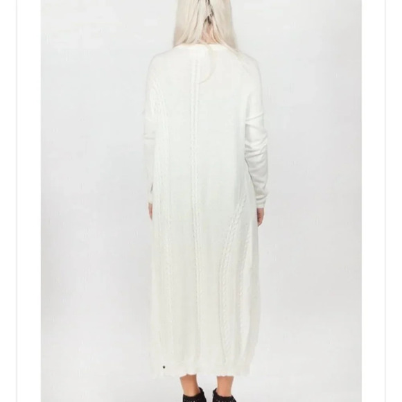 Free People One Teaspoon Sorrento Knit Long Cardigan Sweater Duster Maxi Cream - Picture 16 of 16